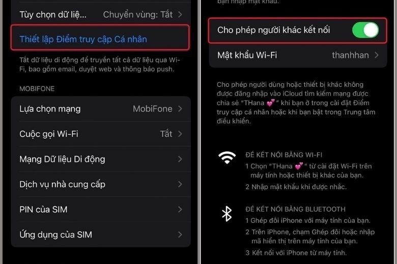 Cách chia sẻ wifi trên iPhone khi có mật khẩu bước 2